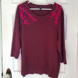 Land's End Burgundy Sweater